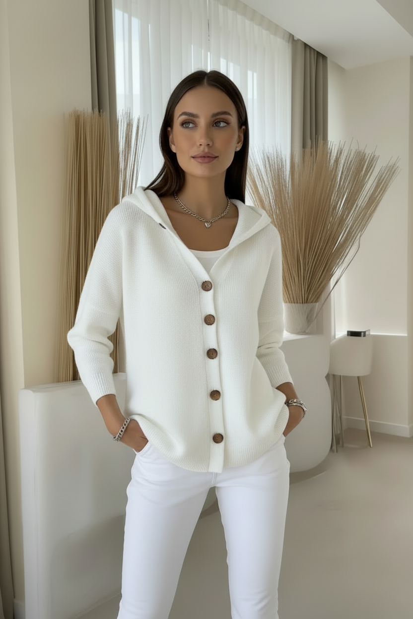 Cardigan bianco pulito