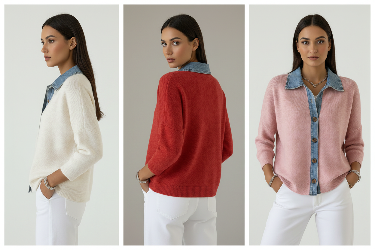 Maglia 3 colori - 3 pose diverse